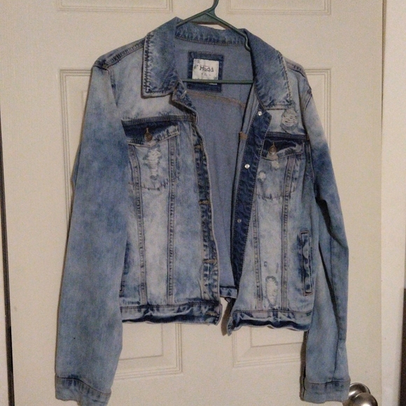Mudd distressed denim jacket.XL - Picture 1 of 6